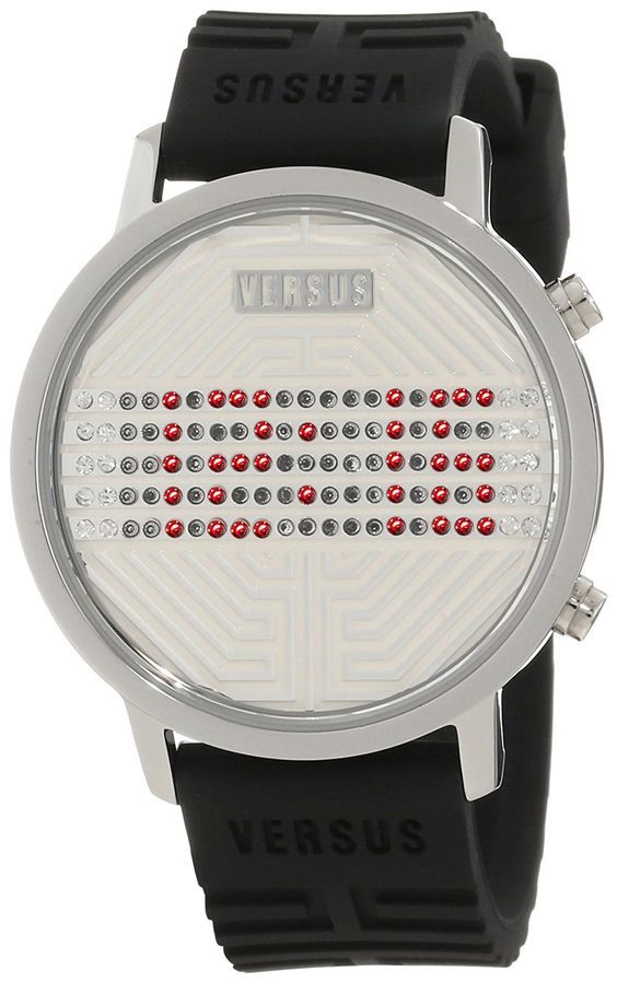 Versus by Versace 3C71100000 Hollywood Digital Black/Silver Rubber Watch