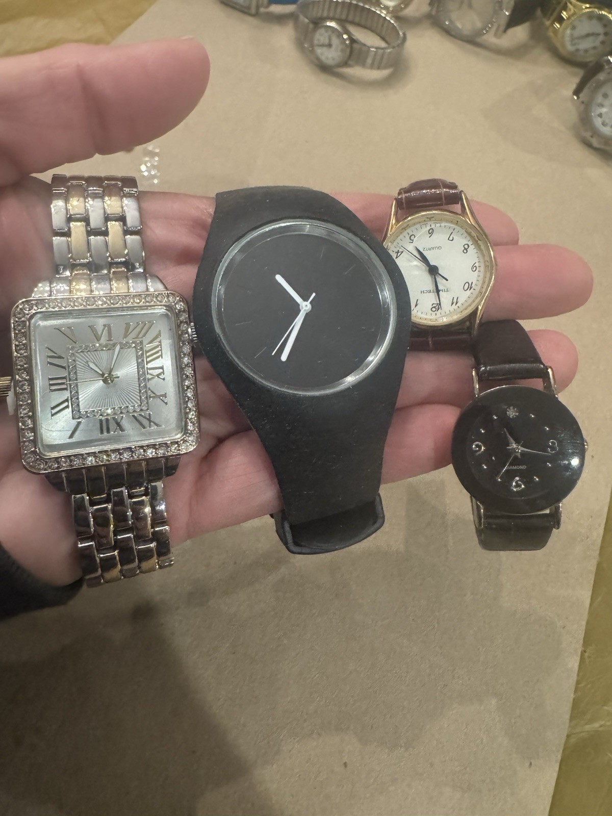 Lot Of 23 Watches ALL SOLD AS IS , Watch Parts Collection Need Batteries Etc