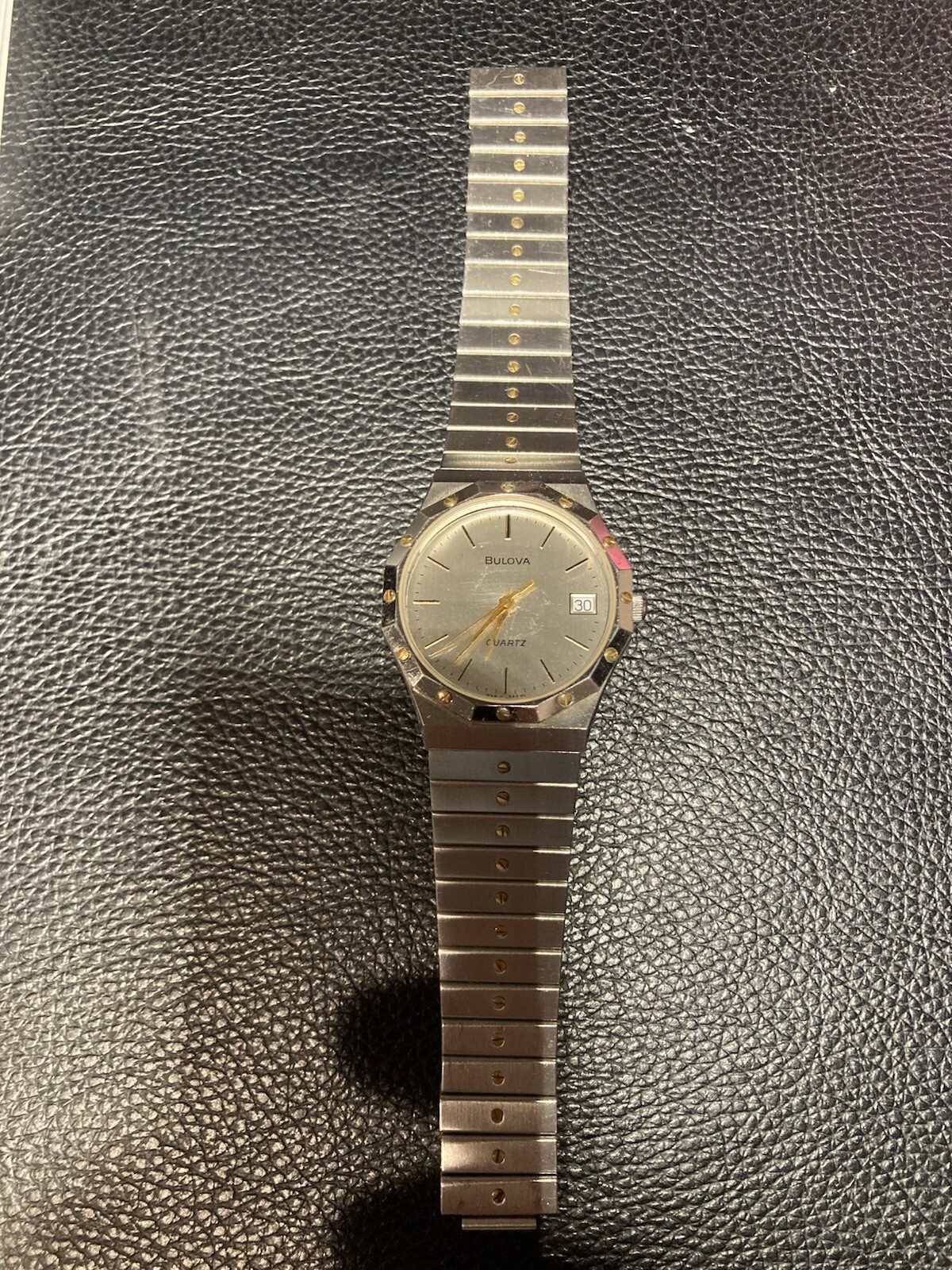 Vintage Bulova Royal Oak Style Quartz Parts Repair Old watch