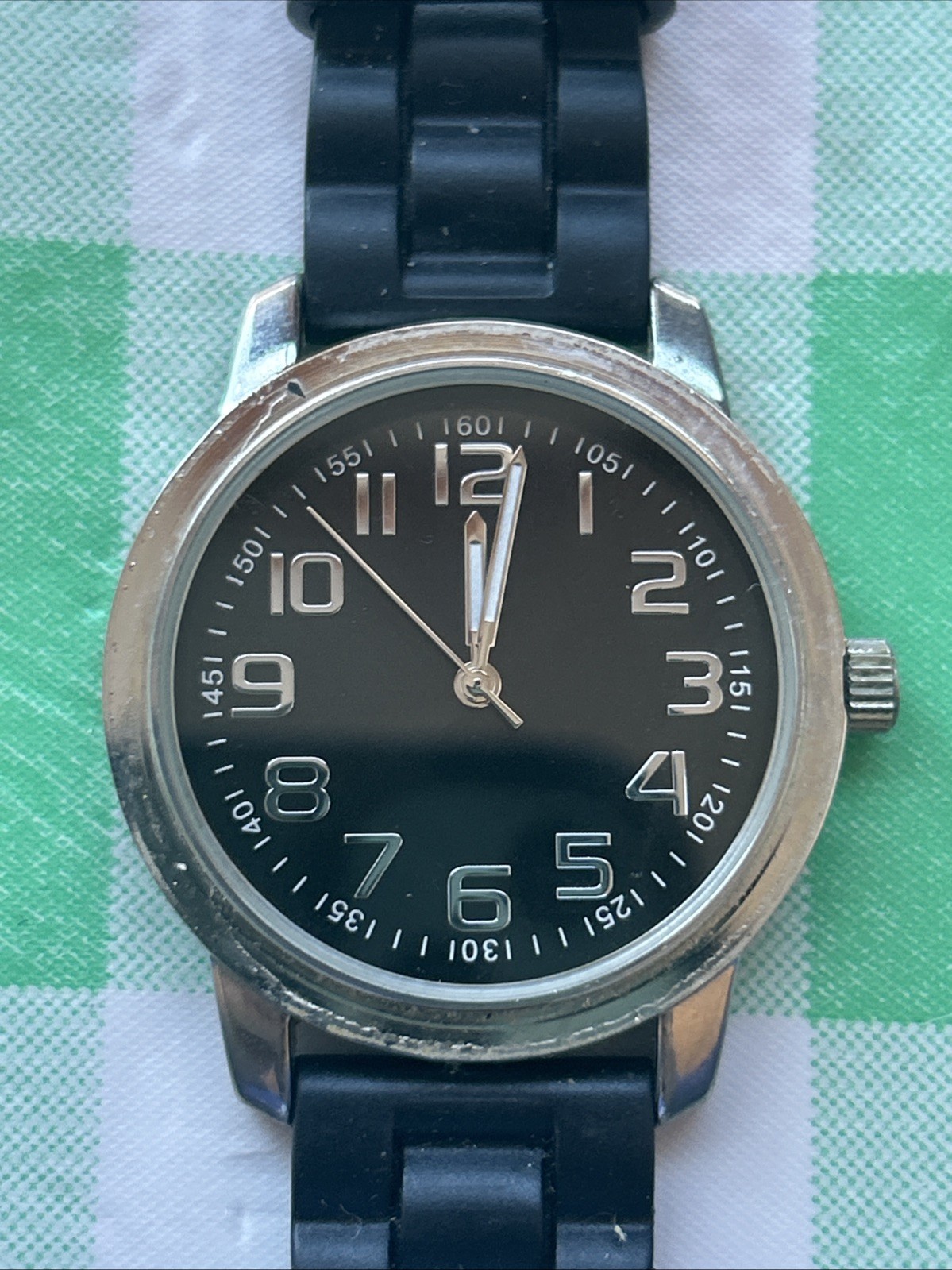 Xhilaration Silver Tone Black Band Women’s Quartz Watch