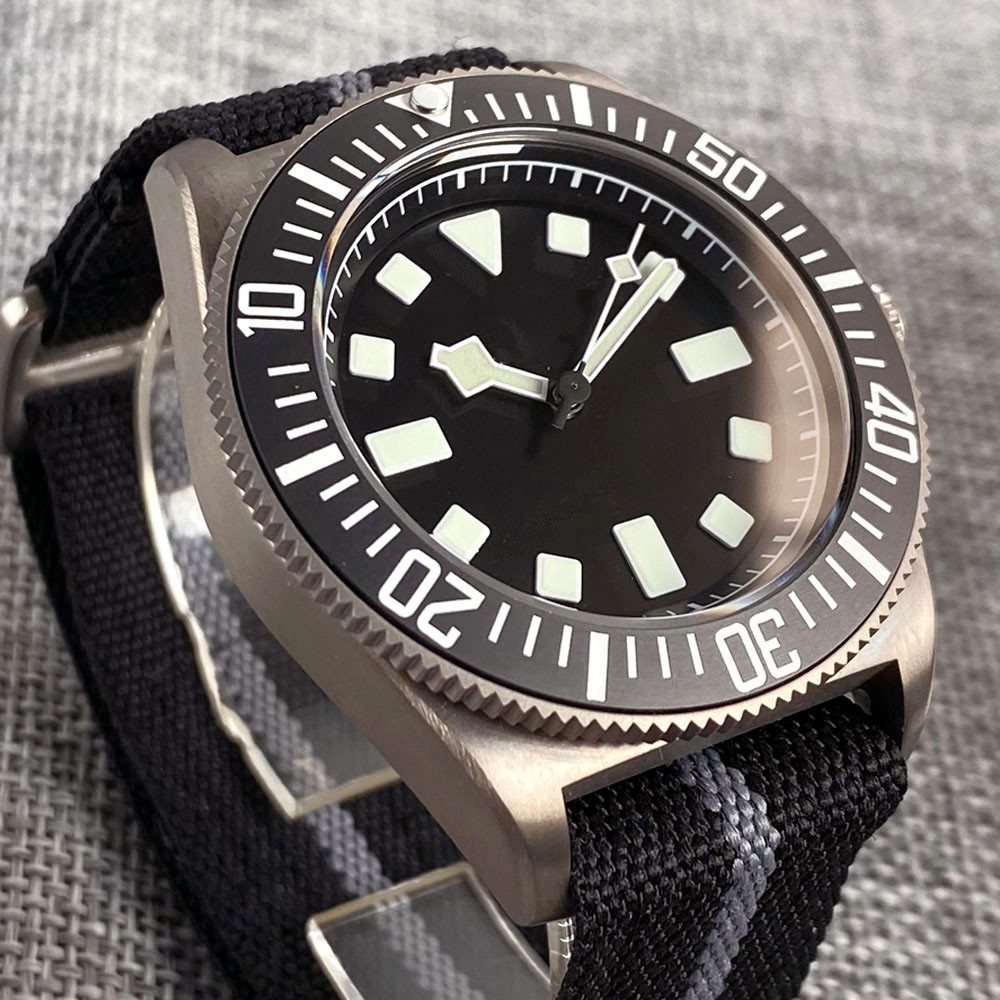 42mm Tactical Frog Titanium NH35 200M Diver Watch Men Sapphire Ceramic Bezel