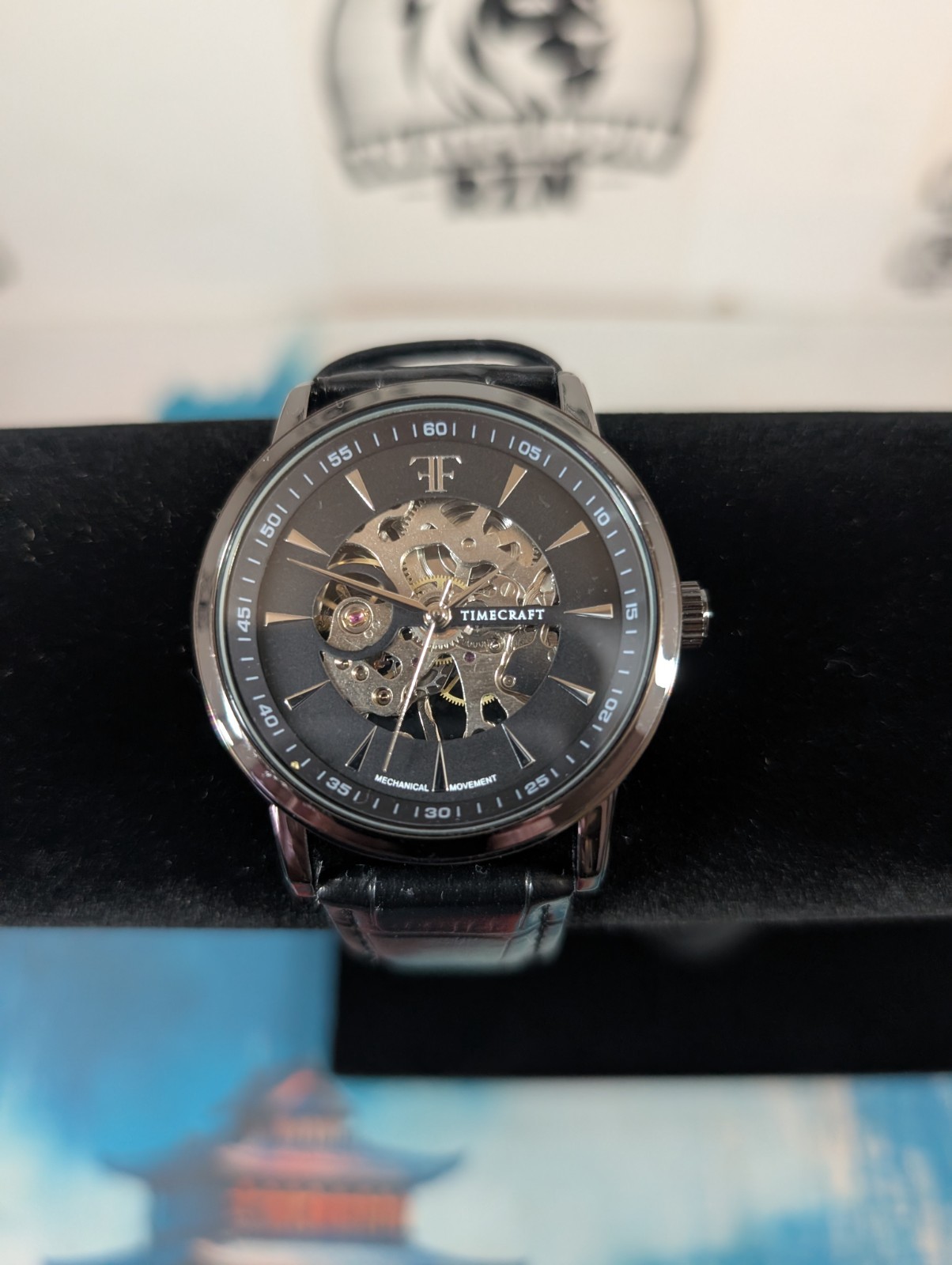 Timecraft Exhibition One Automatic Watch Faux Leather Band Beautiful Piece Works