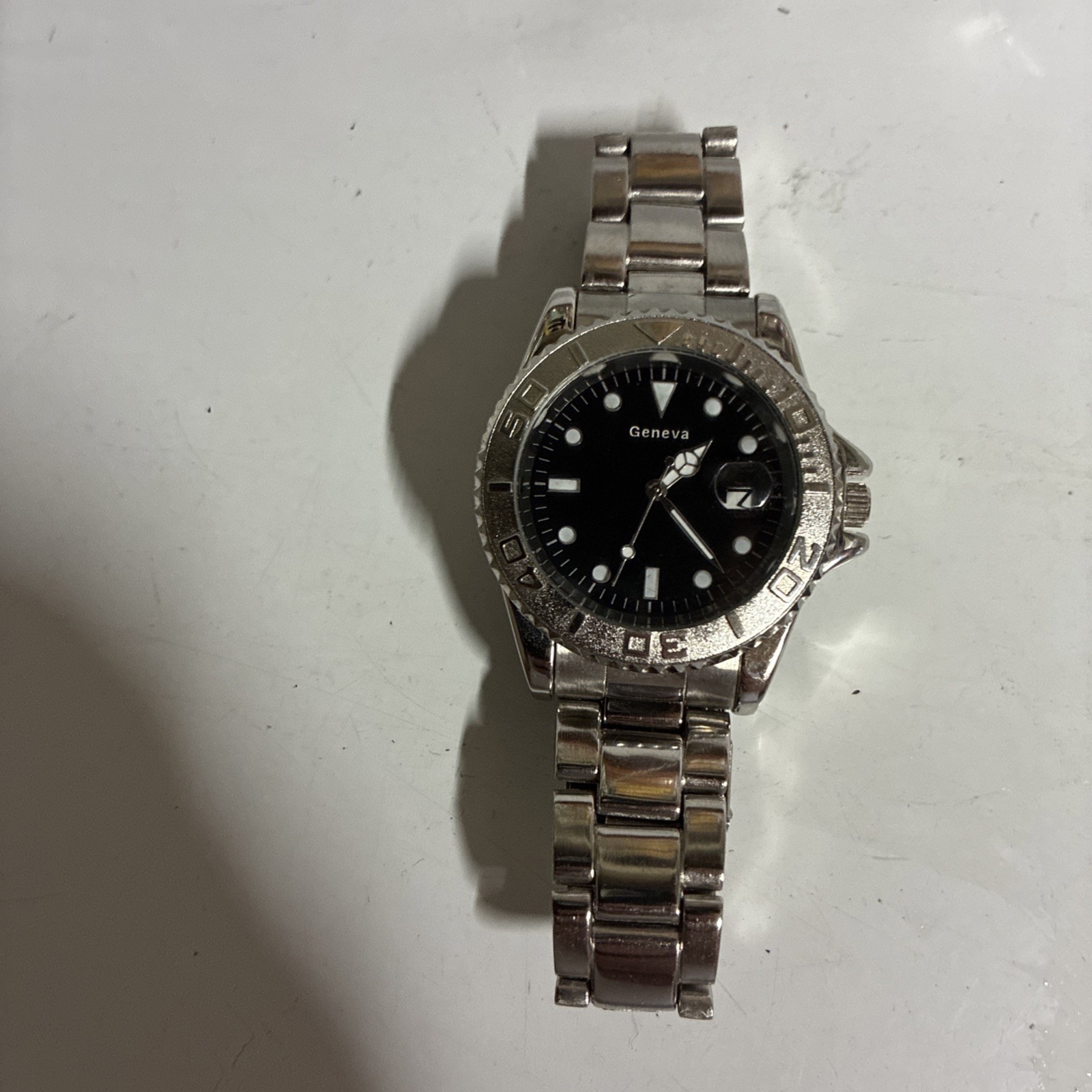 Geneva Calendar Divers Men’s Quartz Watch Stainless Steel