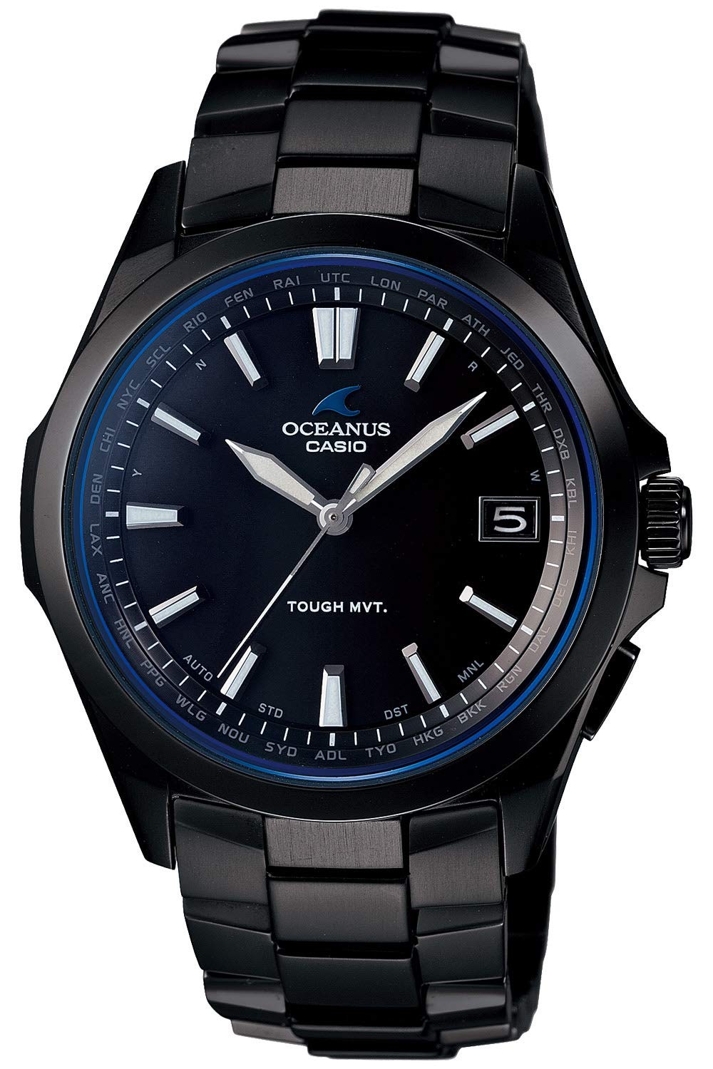 Unused CASIO Oceanus OCWS100B1AJF Black Solar Radio Men Watch in Box