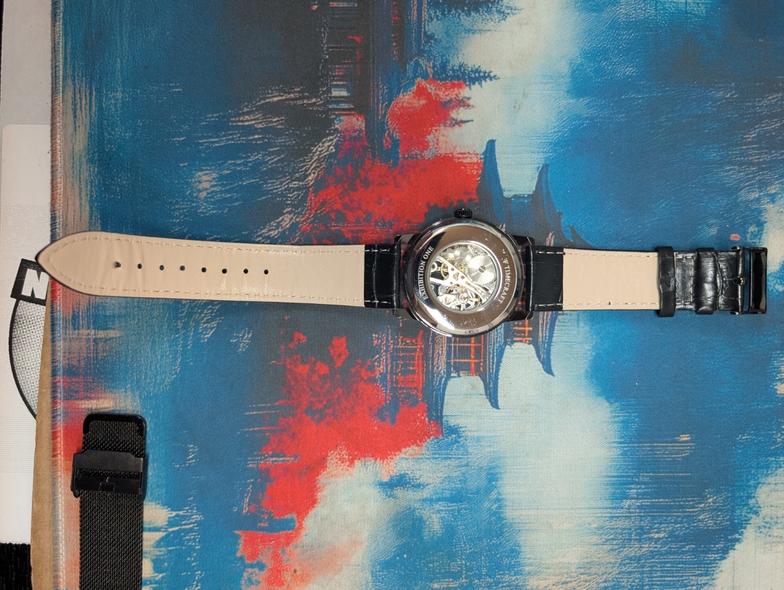 Timecraft Exhibition One Automatic Watch Faux Leather Band Beautiful Piece Works