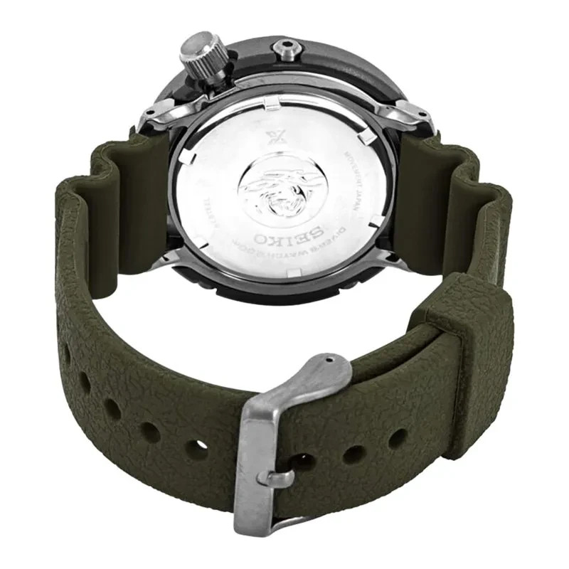 Seiko Prospex SNE561P1 Solar Divers 200M Green Dial Green Rubber Strap