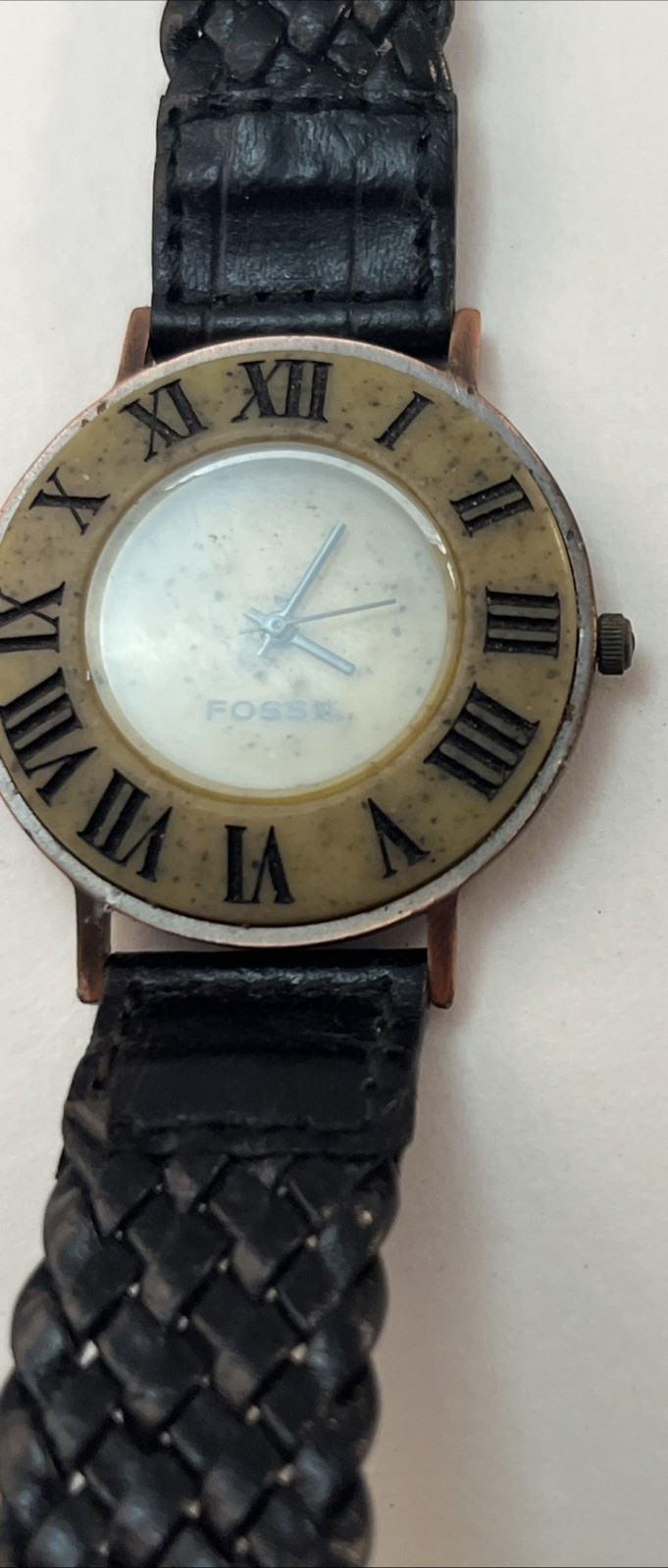 Fossil Stone on Copper Watch Roman Numerals BW-6730 Japan See Pics New Battery