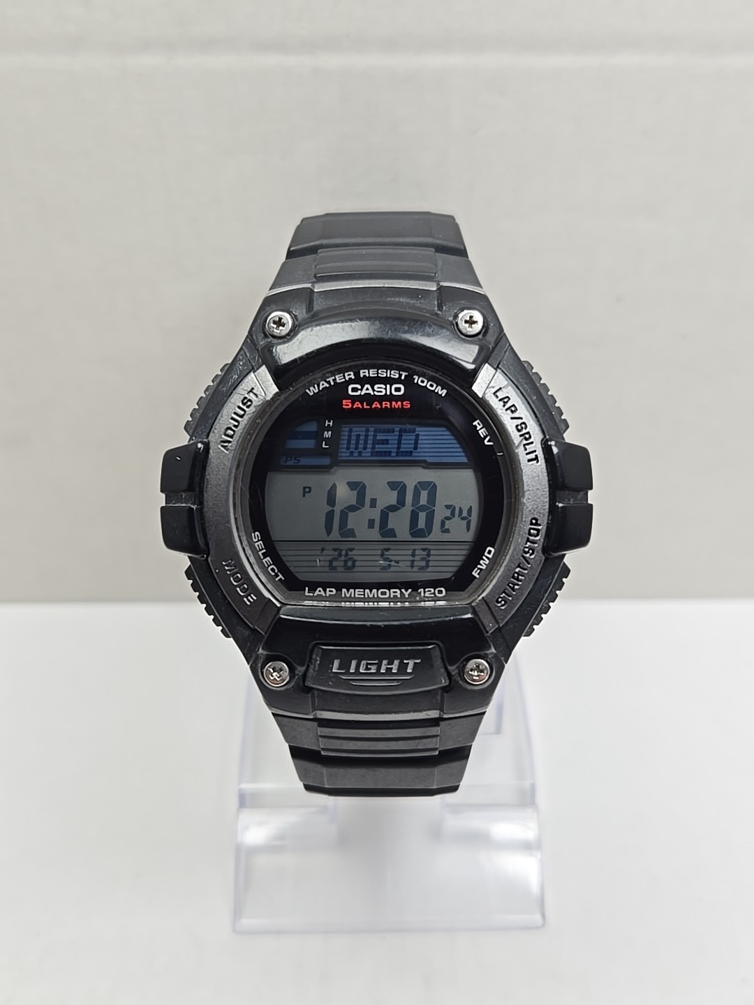 Casio WS220 Tough Solar Digital Mens Watch 3271 100M Lap Memory Sport Timer