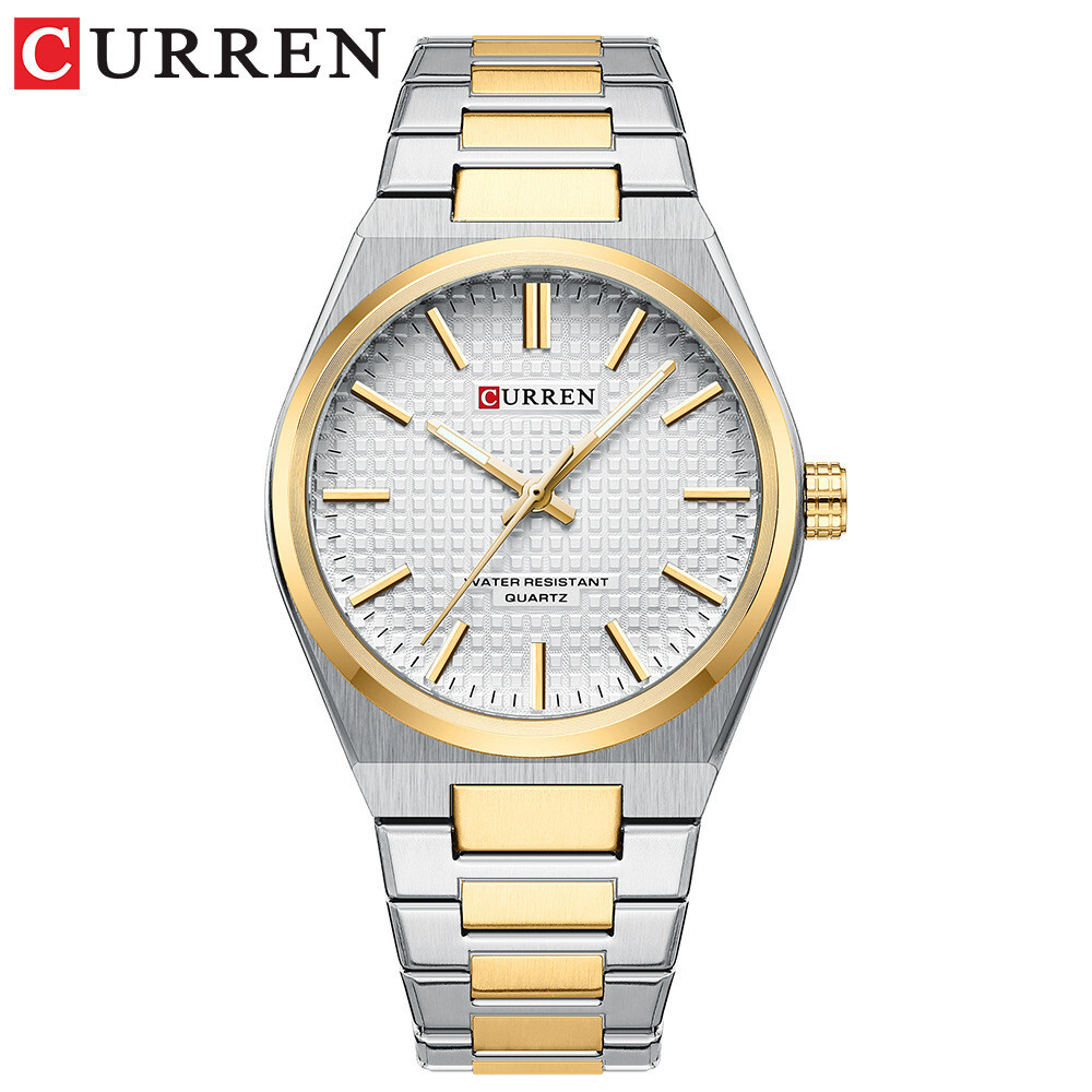 CURREN Men Quartz Watch Luxury Steel Wristwatch Luminous Sport Watch Males Watch