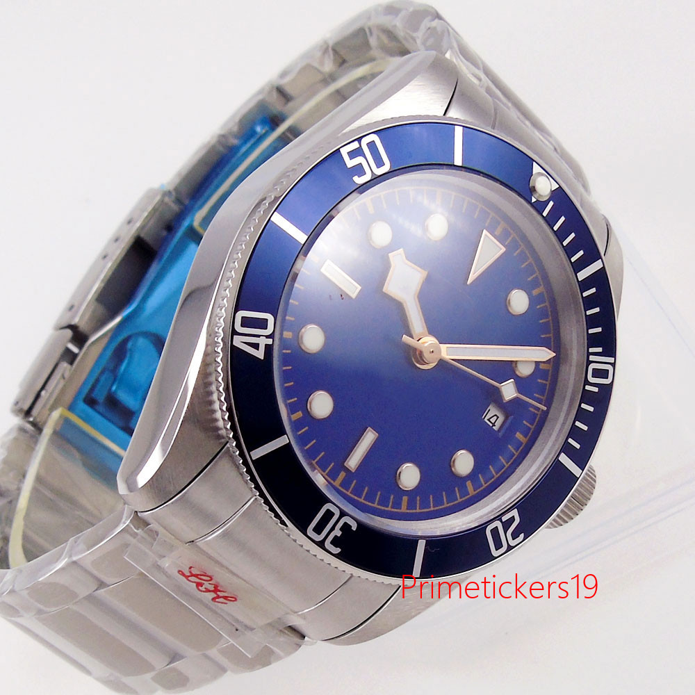 Corgeut Sterile Blue Green Dial Automatic Men Watch Date NH35A MIYOTA8215 ST1612
