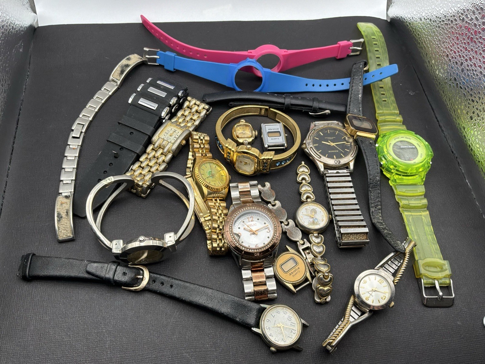 Mixed Watch & Band Lot – Quartz Digital Fashion – For Repair/Parts Craft