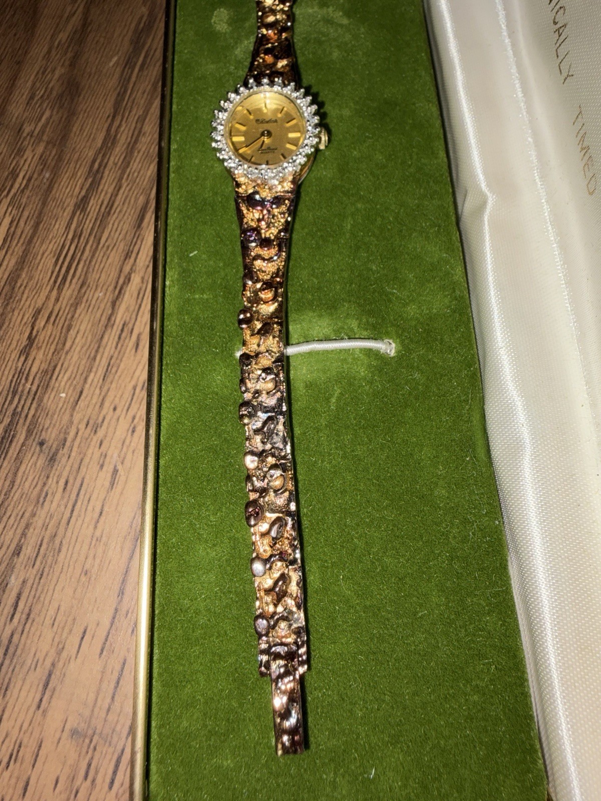 Dufonte Lucien Piccard Gold Tone Nugget Wristwatch – Untested