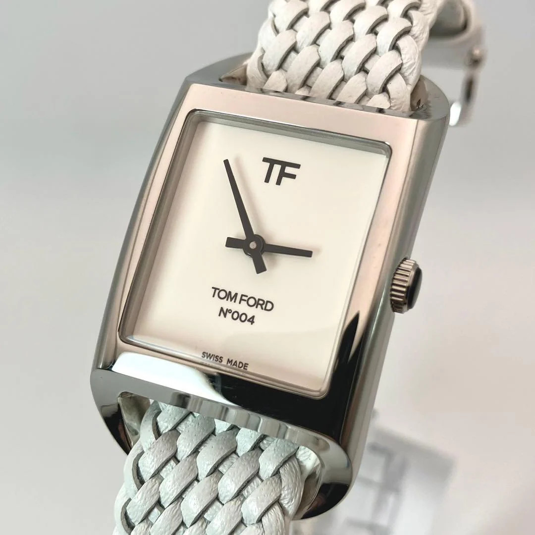 TOM FORD N.004 TF0120256681 Quartz White Dial White Band 1.30×1.10in Watch