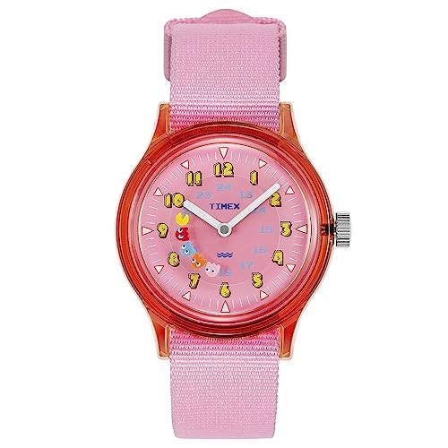 TIMEX PAC-MAN Camper 36mm Pink Quartz Watch TW2V93900 Japan Limited Edition