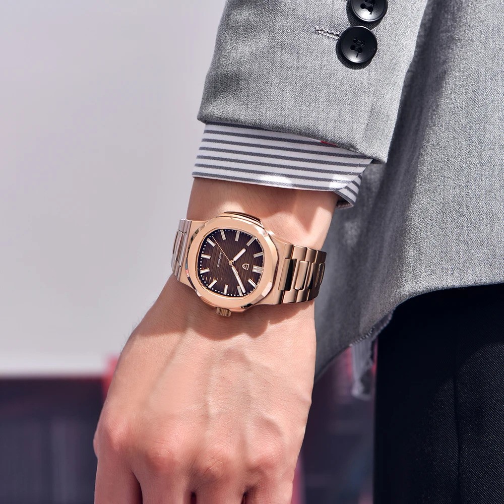 PAGANI DESIGN PD1728 2025 Rose Gold Luxury Mechanical Automatic Watch For Men