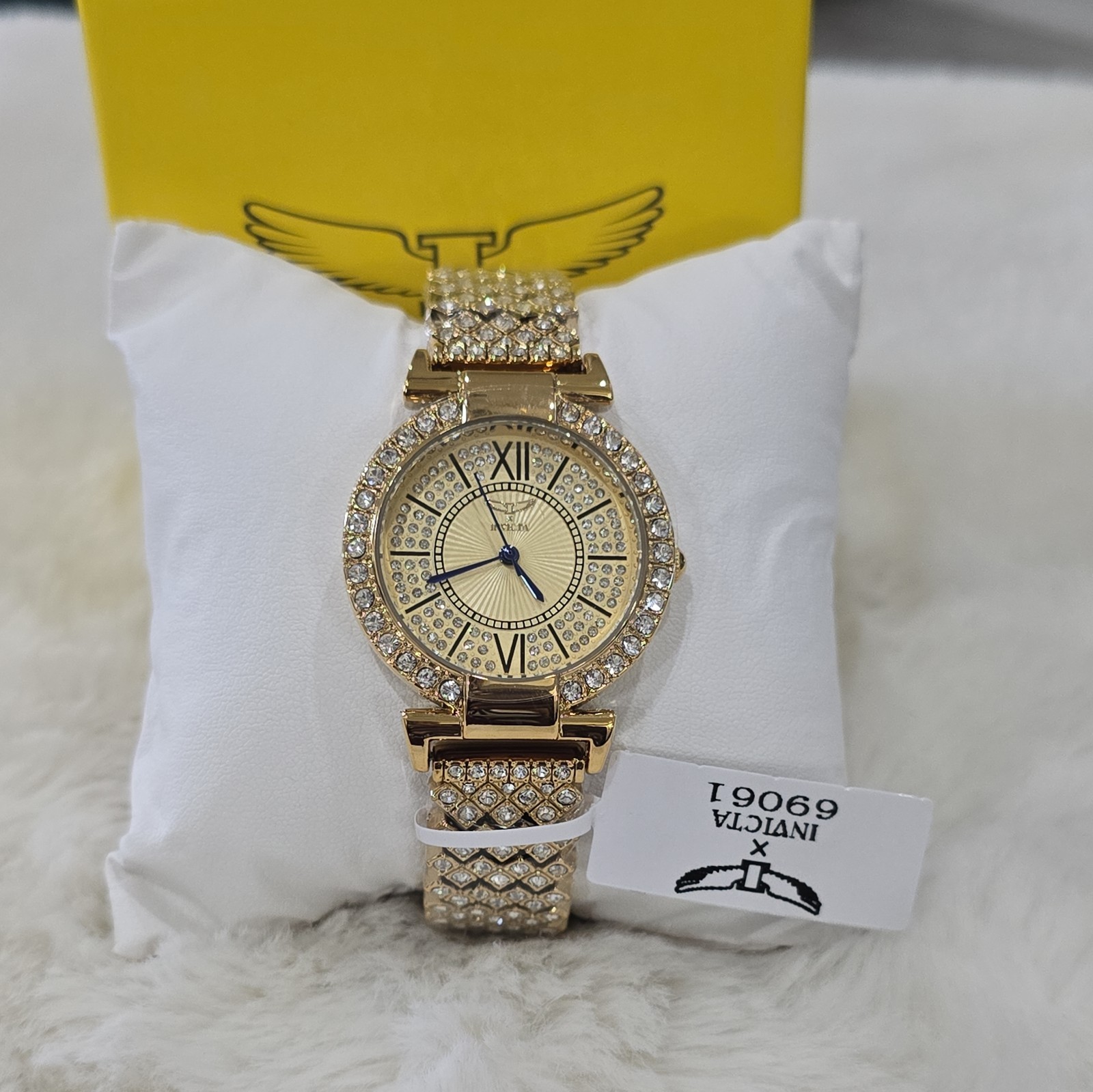 🔥🔥NIB Rhinestone Embroidered Invicta Wildflower Women’s Watch – 32mm, Gold