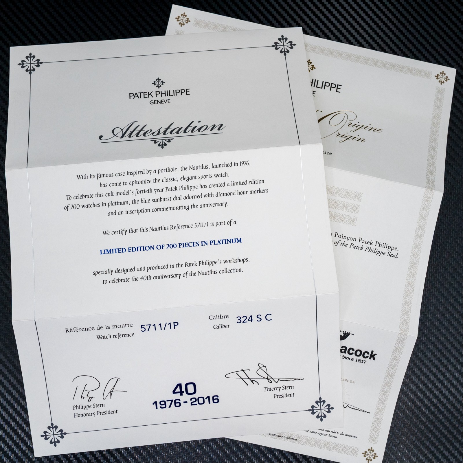 FACTORY SEALED 2017 Patek Philippe Nautilus 5711/1P-001 “40th Anniversary”