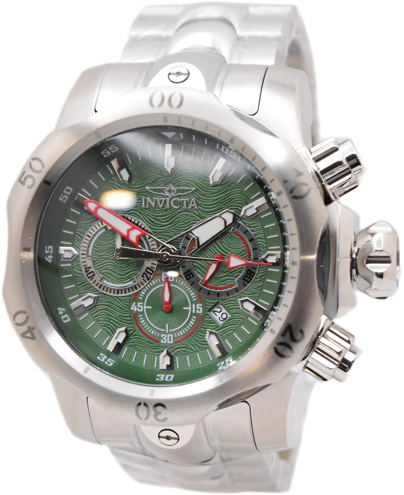 Invicta Venom Mutant Men’s 54mm Green Dial Quartz Chronograph Watch 47909