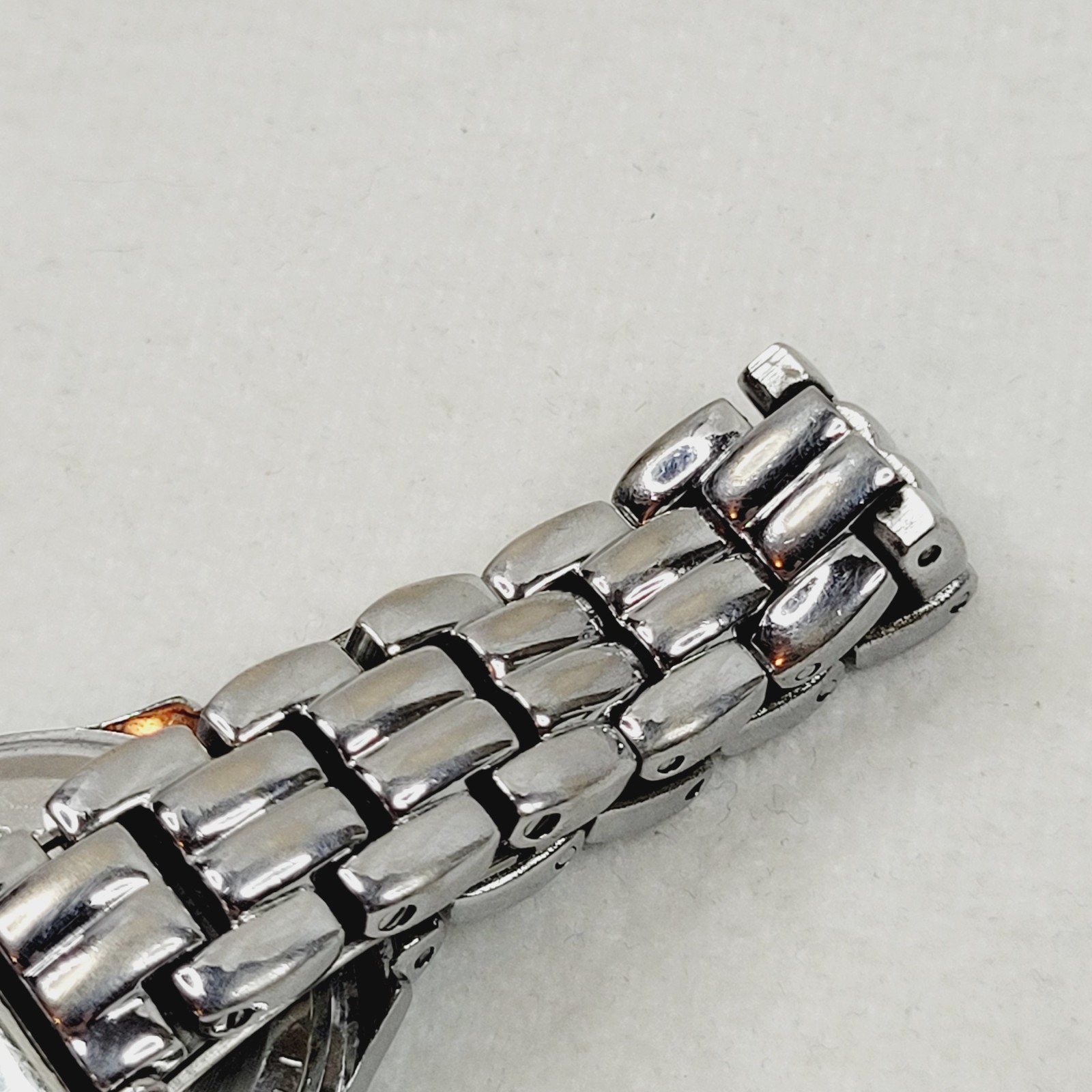 Vintage Armitron Now Womens Watch Silver Bracelet Band Rhinestones Colorful READ