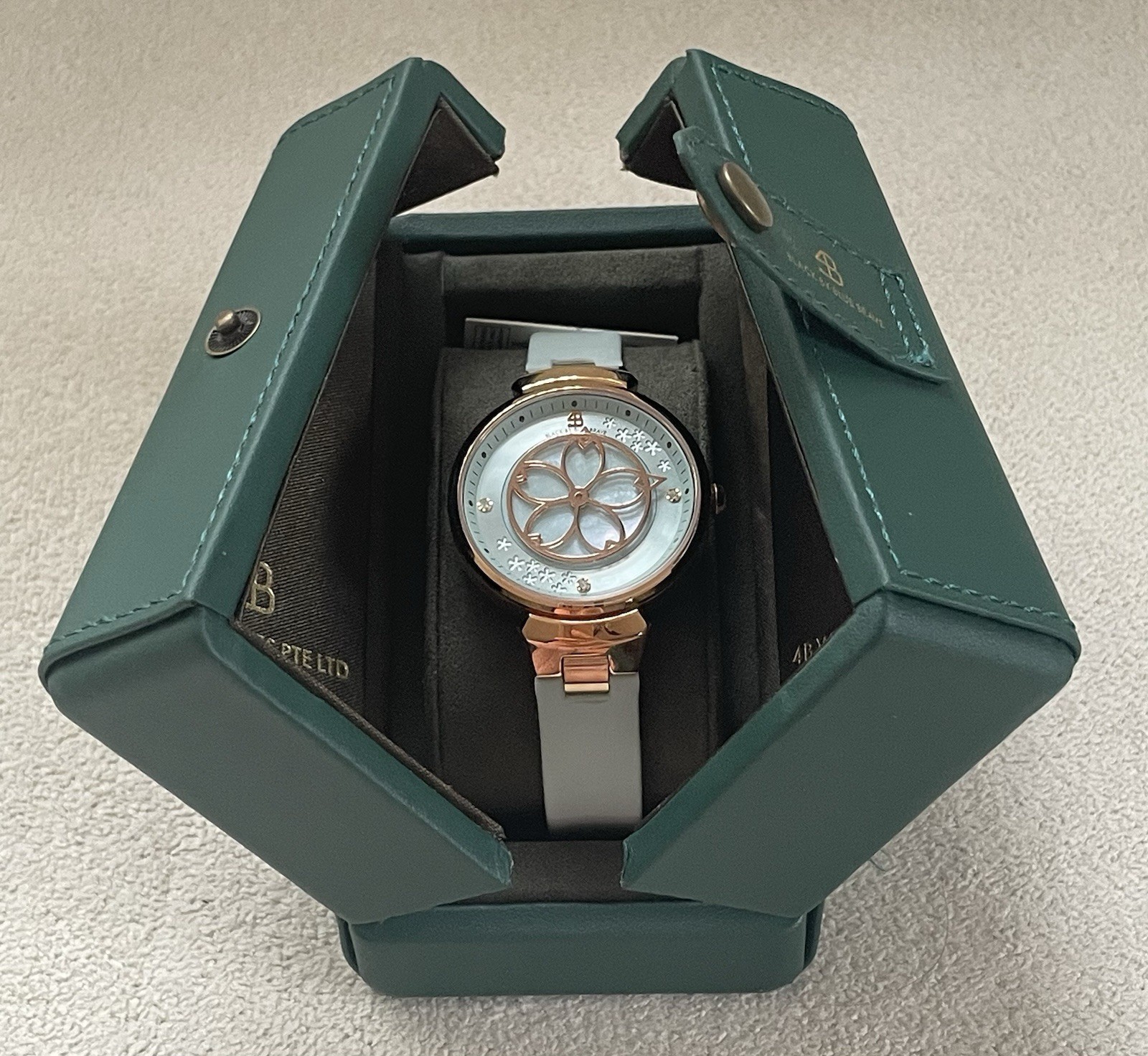 BLACK BY BLUE BRAVE Blue Cherry Blossom Watch NEW (WITH BOX)