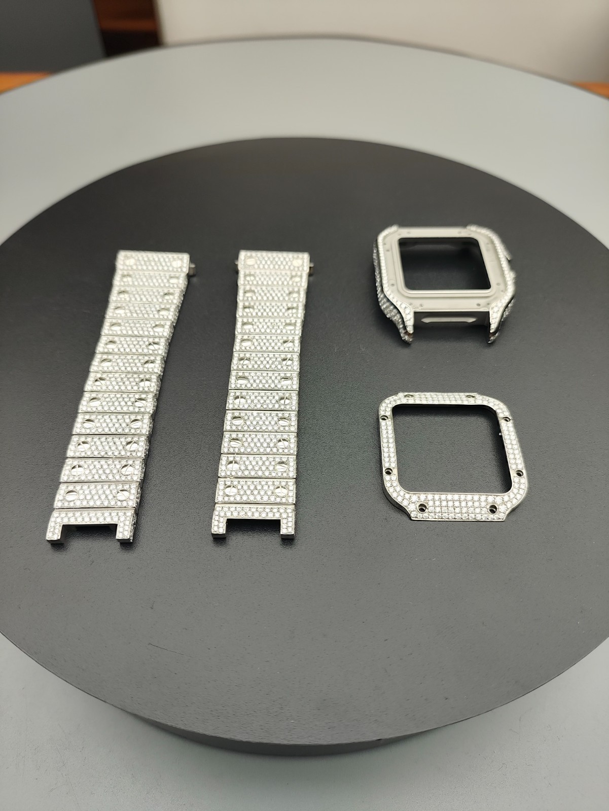 Hand-Set Iced-Out Skeleton Watch – Custom Unbranded Full Diamond Aftermarket Des