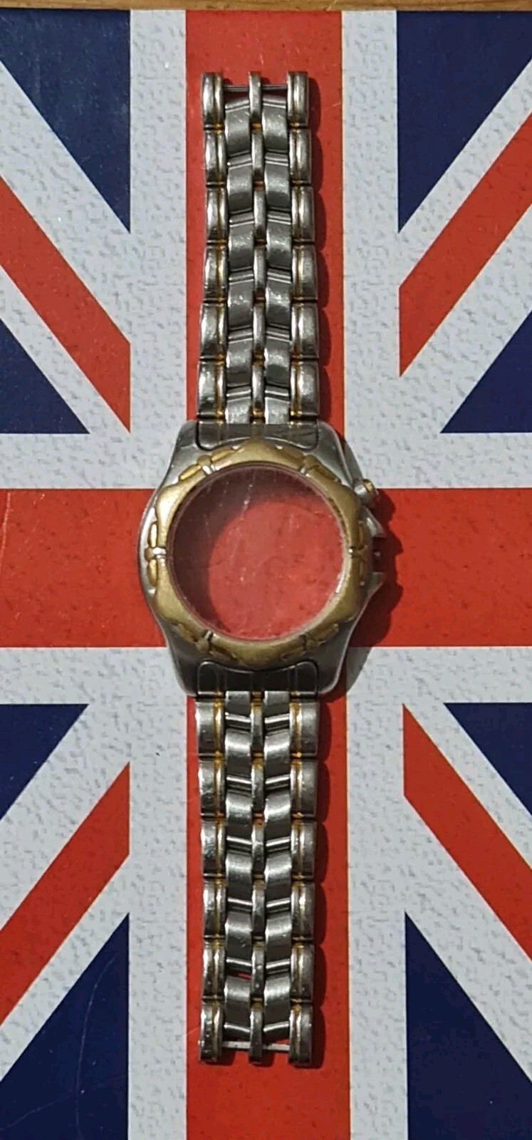 Seiko Kinetic 3M22-0A33 Empty Case With Back & Strap Only. See Description.