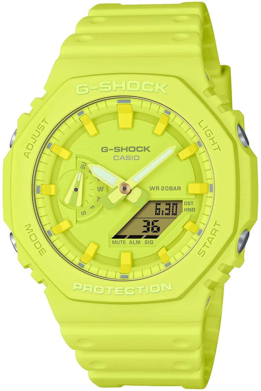 CASIO G-SHOCK Analog Digital Watch GA-2100-9A9JF One Tone Series Yellow 45.4mm