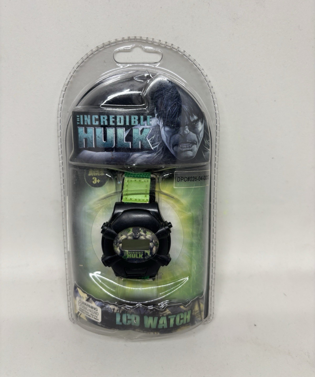 Marvel Incredible Hulk Kids Quartz Digital LCD Watch Green Fabric Strap w/ Box