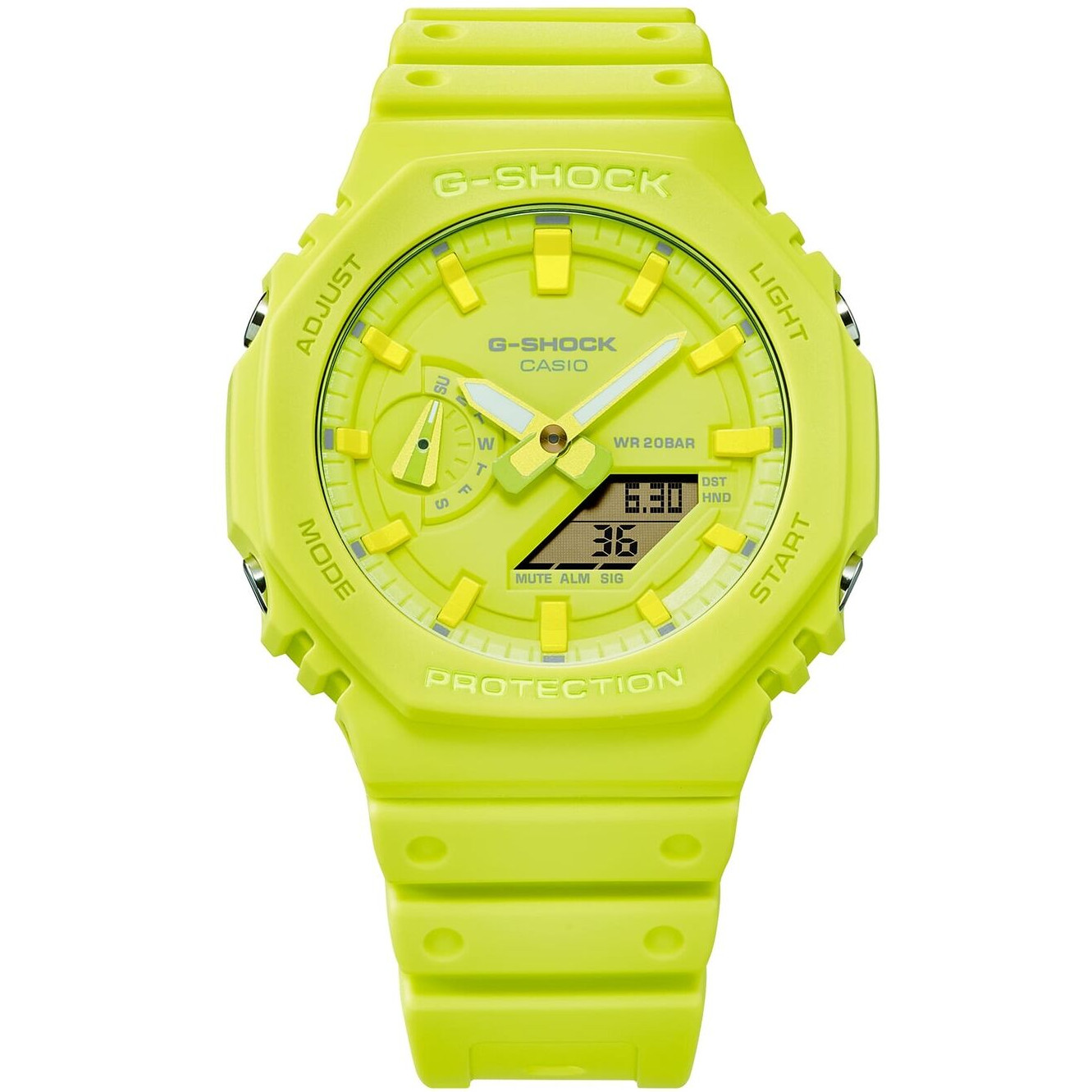 CASIO G-SHOCK GA-2100-9A9JF One Tone Series Analog Digital Watch Yellow 45.4mm