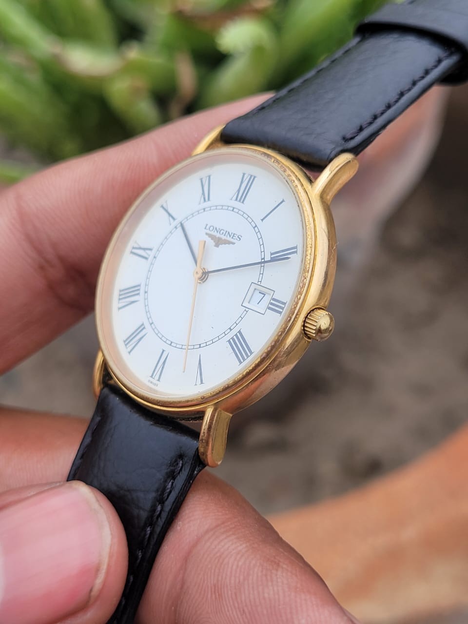 Near MINT LONGINES Grand Classic L4.636.2 White Roman Quartz 33mm Men’s Watch