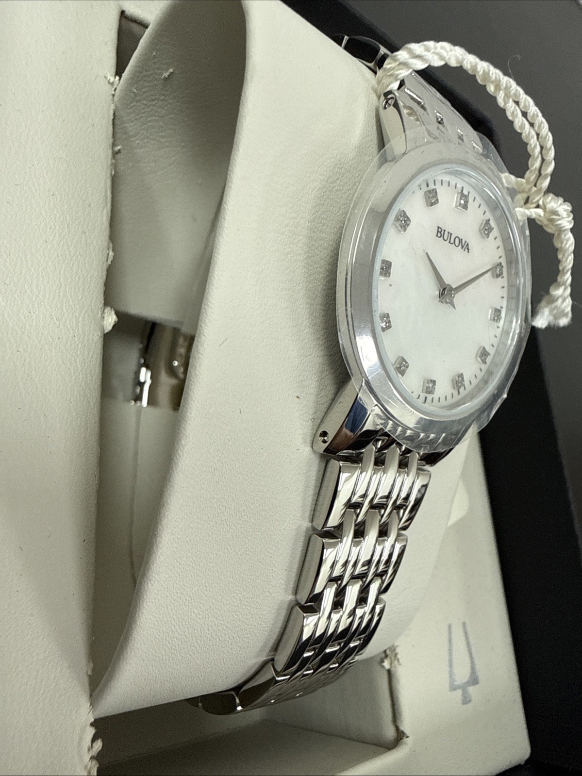 Bulova Women’s Classic Diamond Accent Wrist Watch 96P175 NEEDS BATTERY