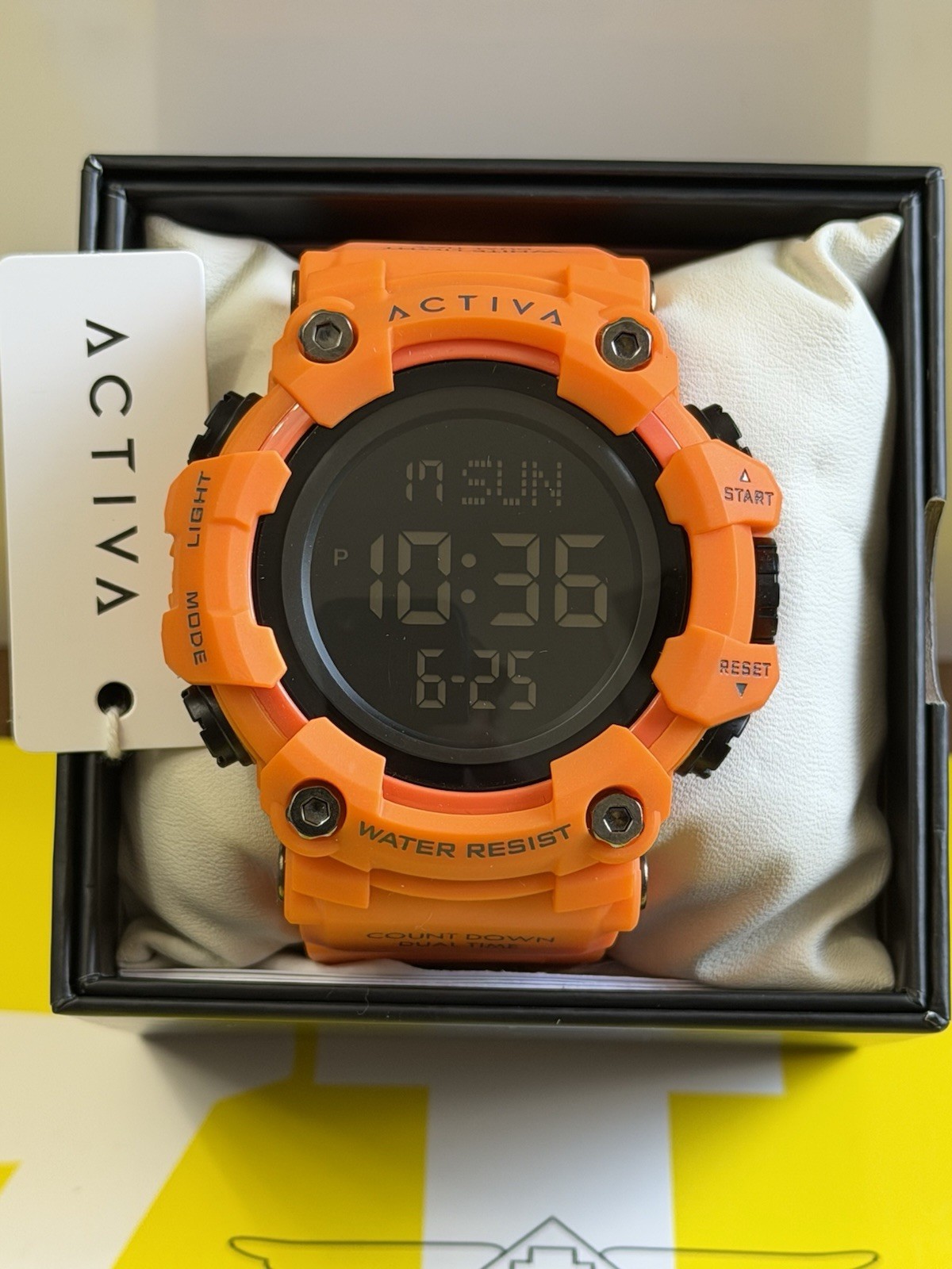 Activa Men’s Activa Kadron X by Digital 53mm WR 50M Orange