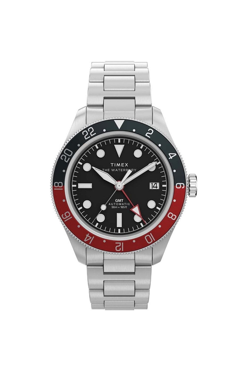 Timex Waterbury Heritage Automatic GMT 42mm Stainless Steel Watch TW2Y60600