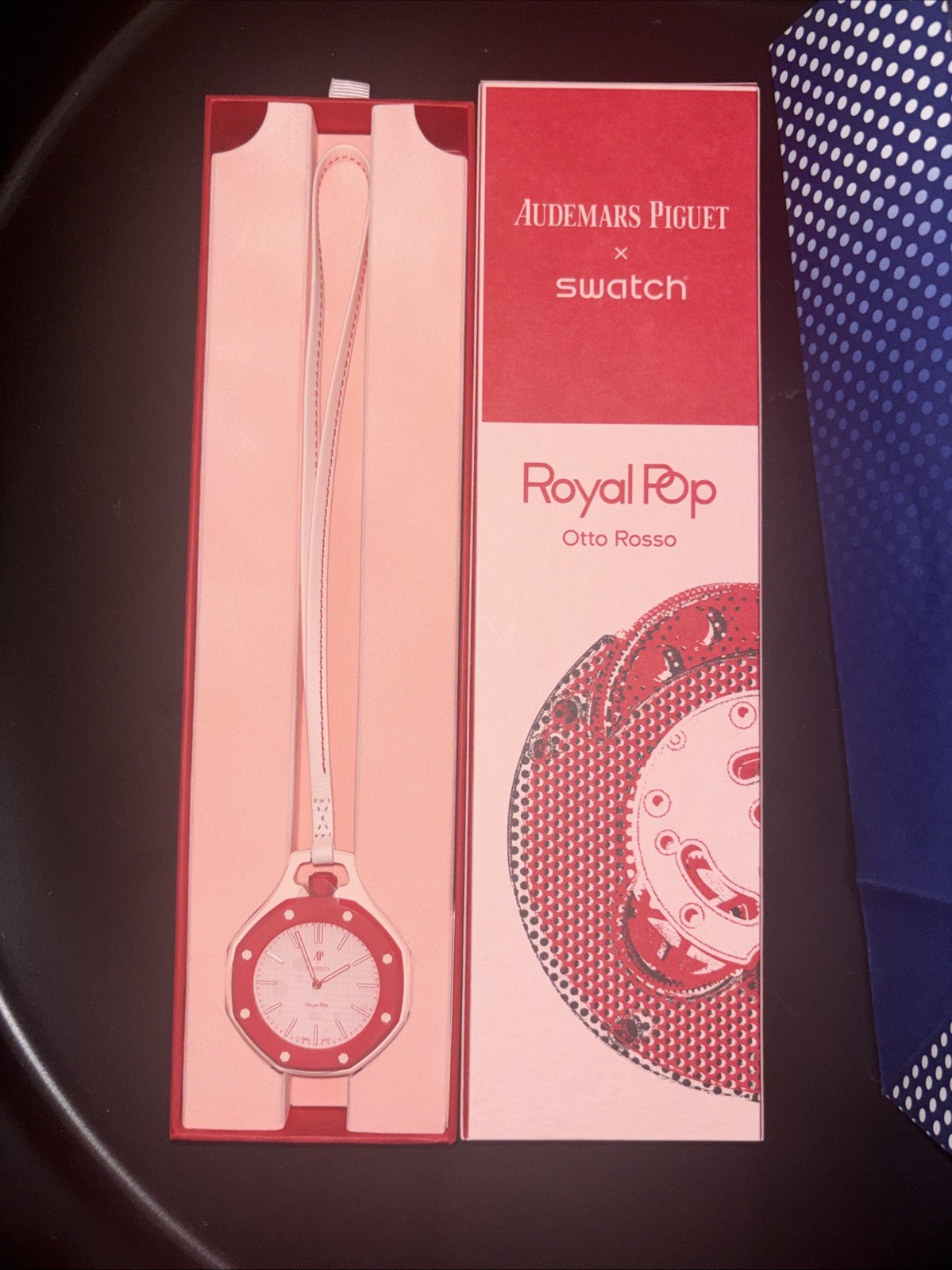 Swatch Royal Pop Otto Rosso Pink Watch NEW Full Set AP Swatch