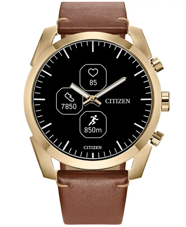 Citizen CZ Smart Hybrid Gen-2 JX2012-09E Brown Leather Smartwatch 44MM NEW