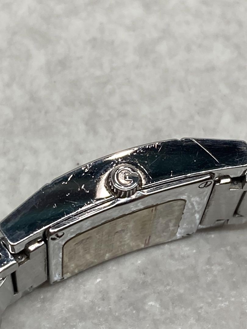 GUCCI Watch 7700L Date Silver Black Dial Quartz Working Ladies No Box Used item