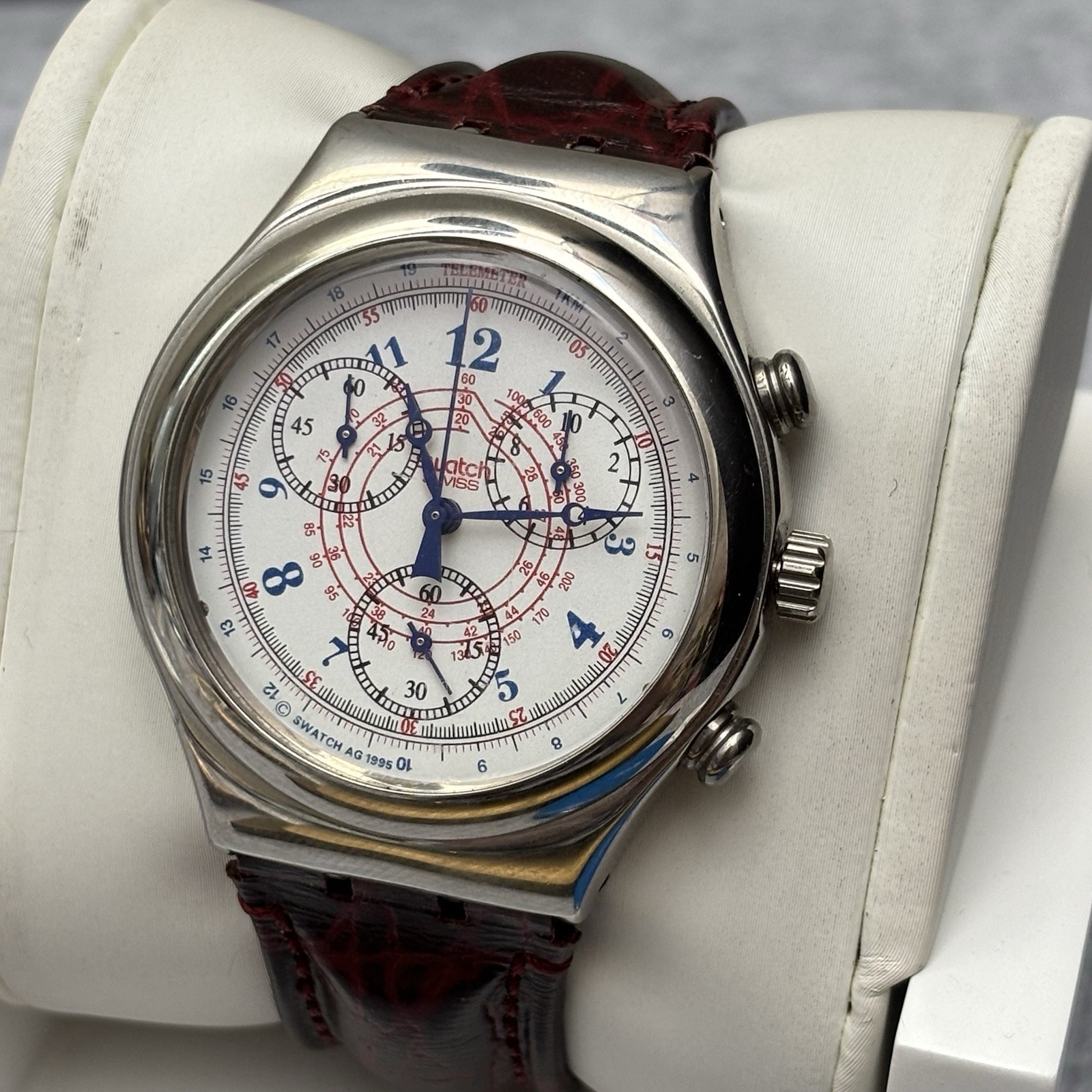Vtg SWATCH IRONY CHRONO 1995 – YCS103 – RICHESSE INTERIEURE Quartz Chronograph