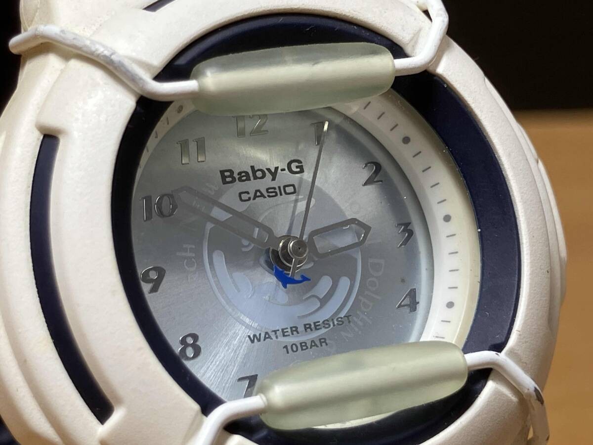 CASIO Baby-G BG-40K White/Navy Used Watch Excellent condition