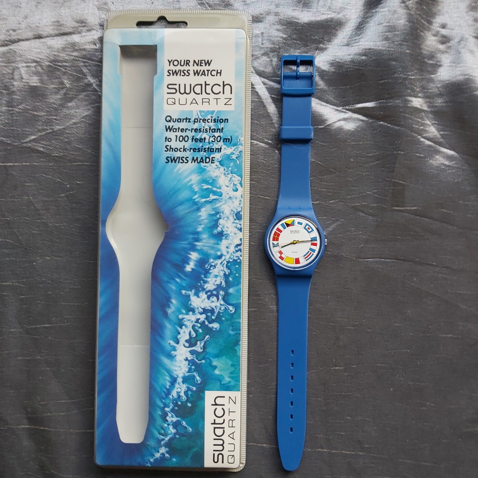 Swatch Watch GS101 12 Flags. 1984. New And Unworn In Blister Pack. New Battery.