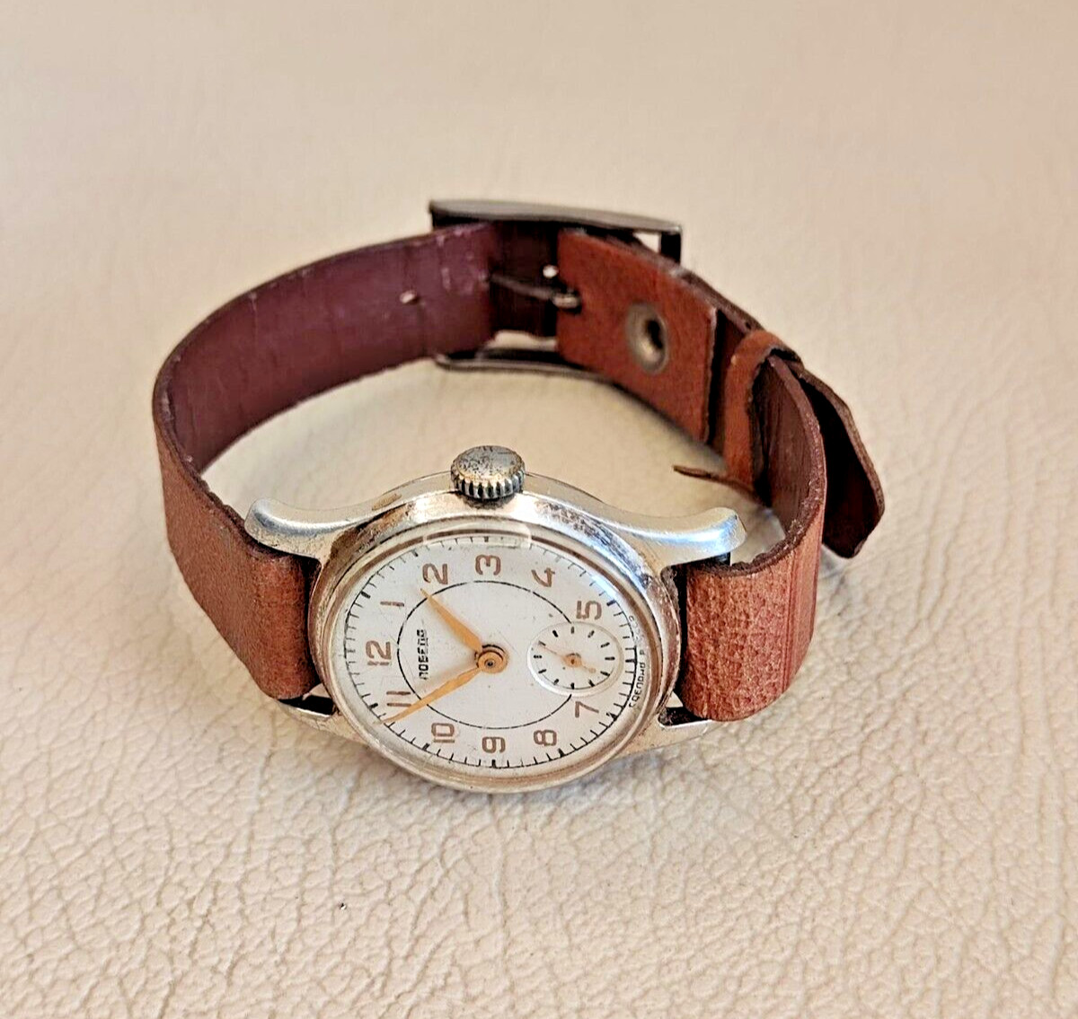 1962 POBEDA PChZ 2602 Vintage Soviet Military Mechanical Men’s Wristwatch, USSR