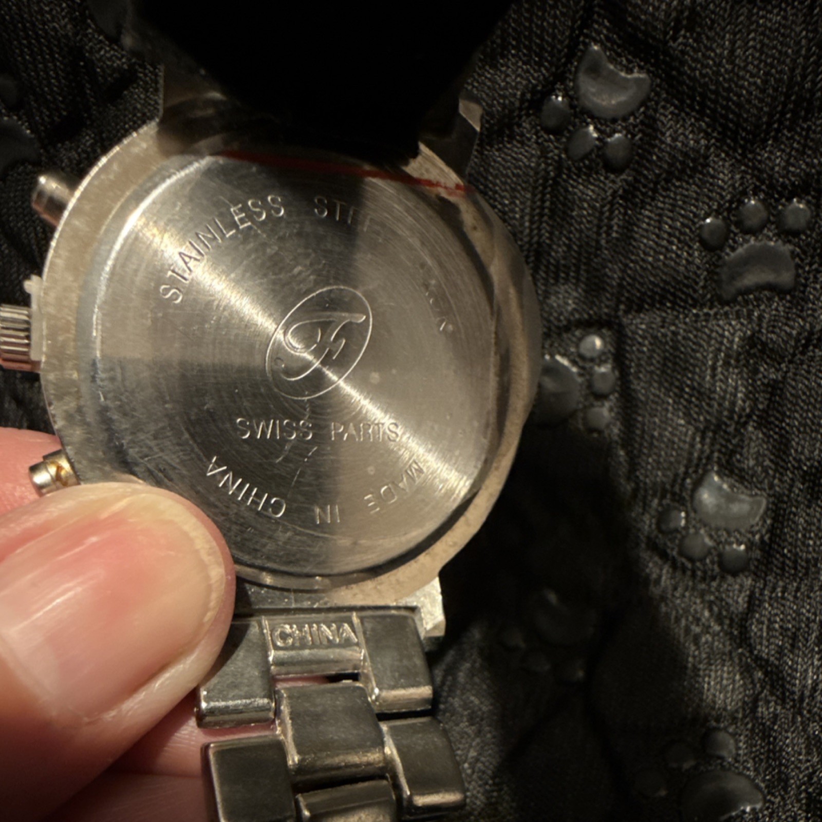 Fondini Quartz Analog Silver Dial Wristwatch Tachymeter SS Bracelet