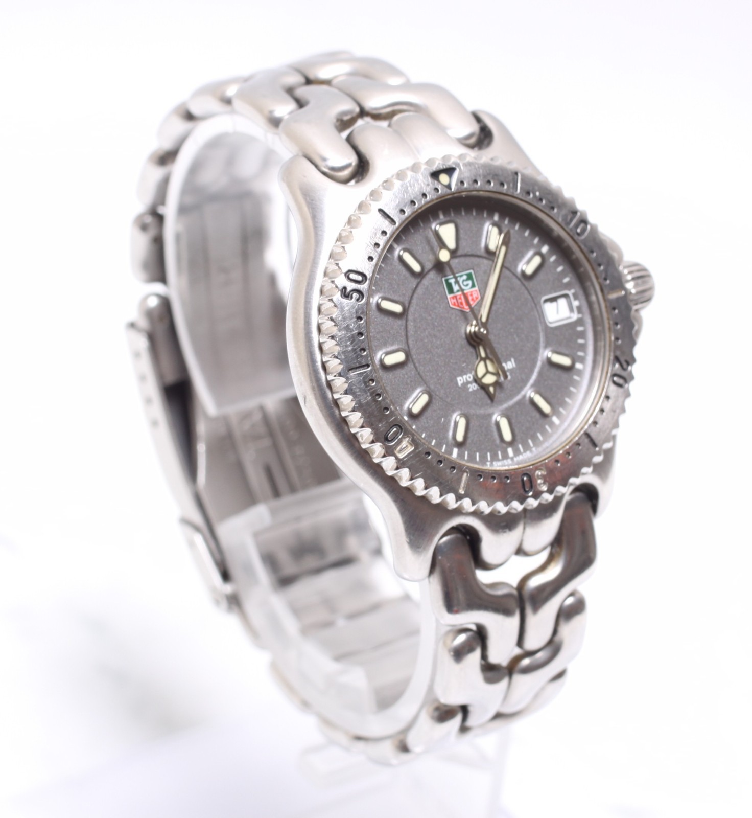 Vintage *EXC+5* TAG Heuer S/el WG1213-K0 Gray Dial Quartz Mens Watch JAPAN