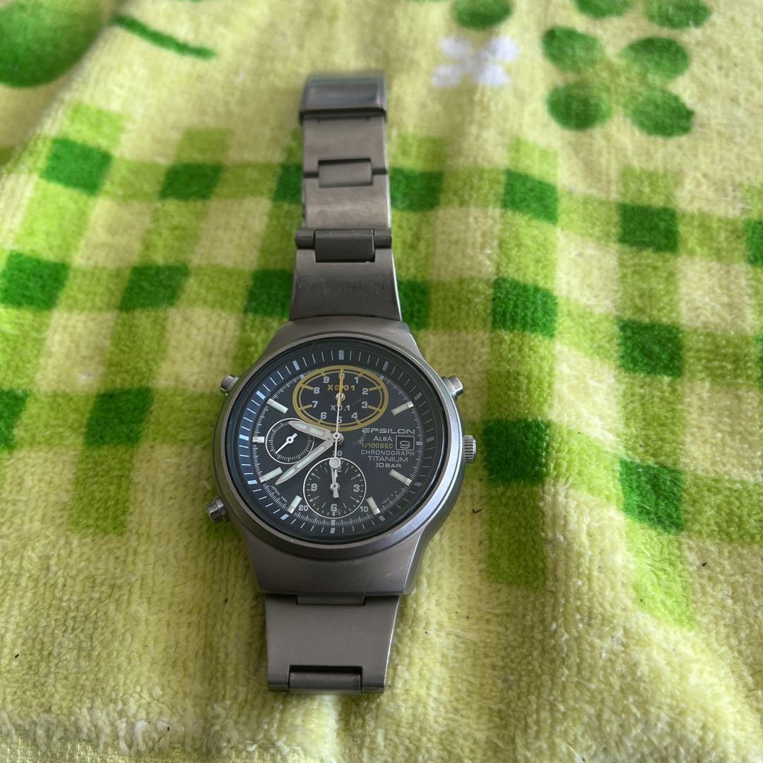 SEIKO ALBA EPSILON Quartz Watch Titanium Lightweight Fresh Battery