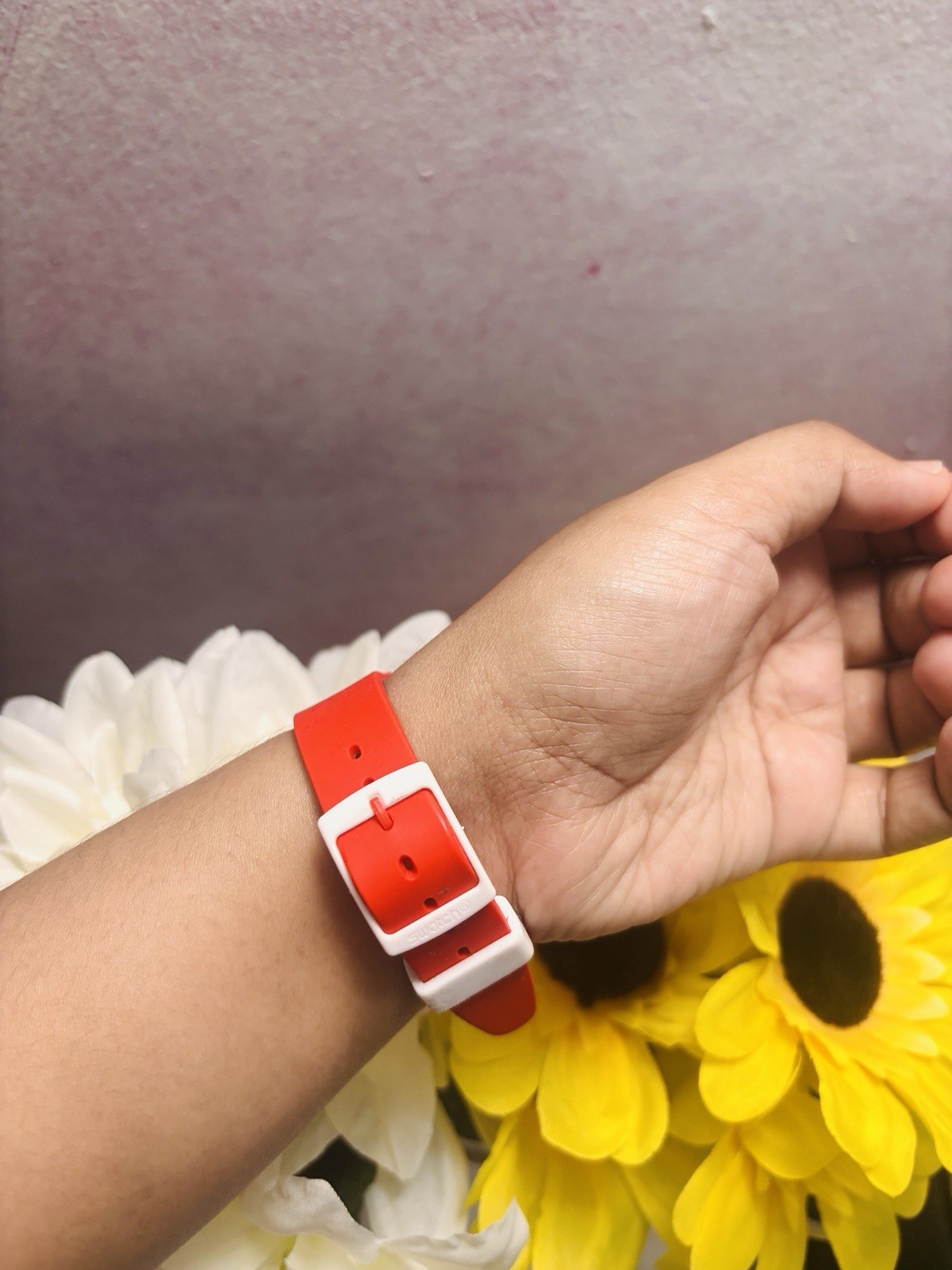 New Swiss Swatch Essentials DON’T STOP ME! Red Silicone Watch 34mm GR183 $75