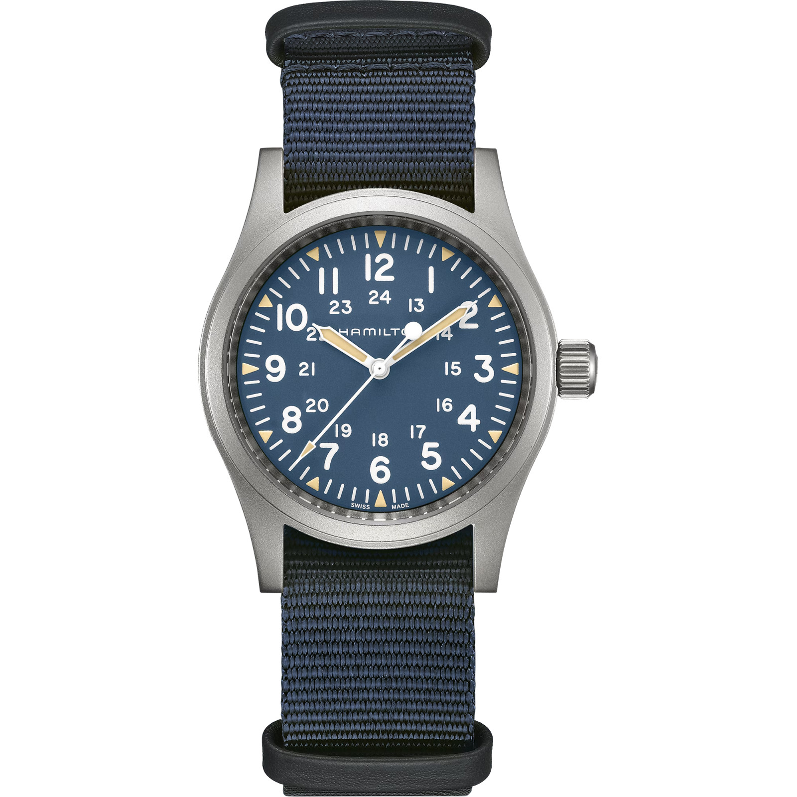 Hamilton Khaki Field Mechanical Nato Strap Blue 38 mm Watch – H69439940