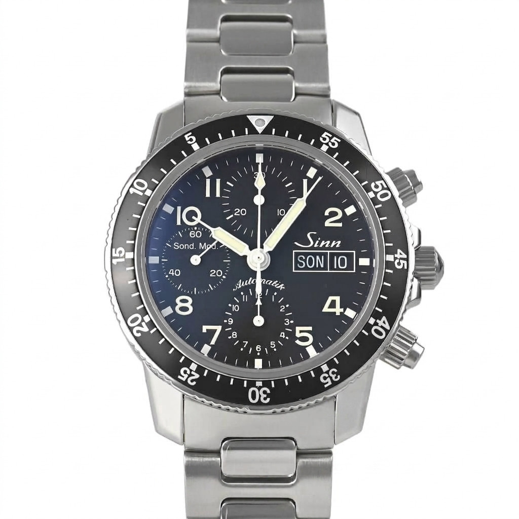 Sinn 103.B.SA.AUTO 103.0614 Pilot Chronograph Sapphire Men’s Watch Overhauled