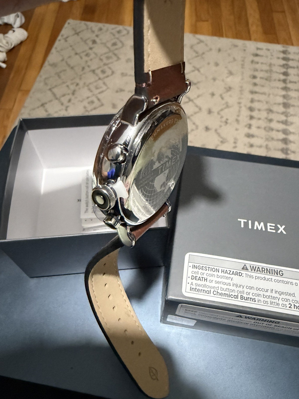 Timex Waterbury Chronograph Quartz Brown Dial Leather Strap Watch TW2W47300