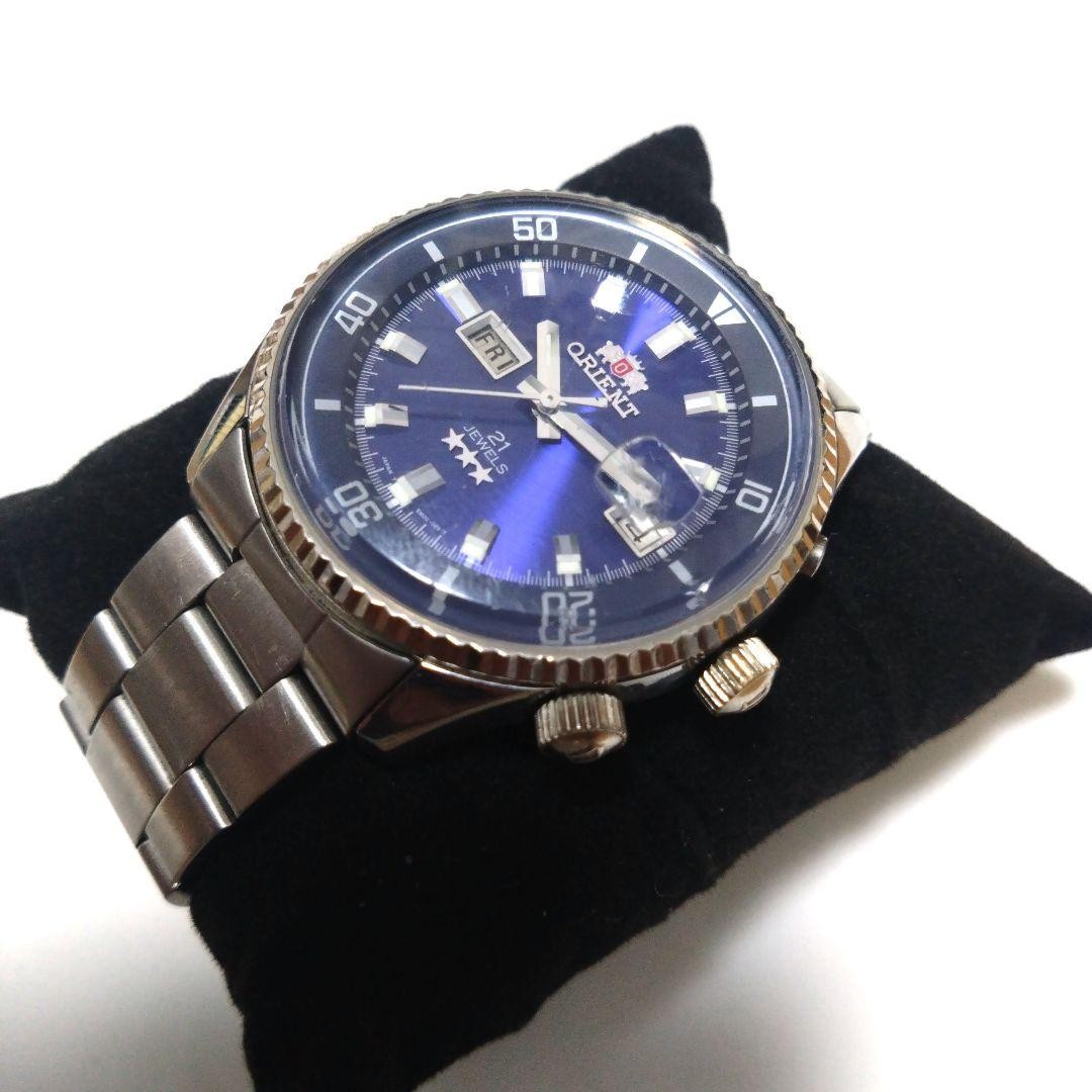 Orient King Diver Automatic Watch Rare Color 44mm 17cm Wrist Running Japan