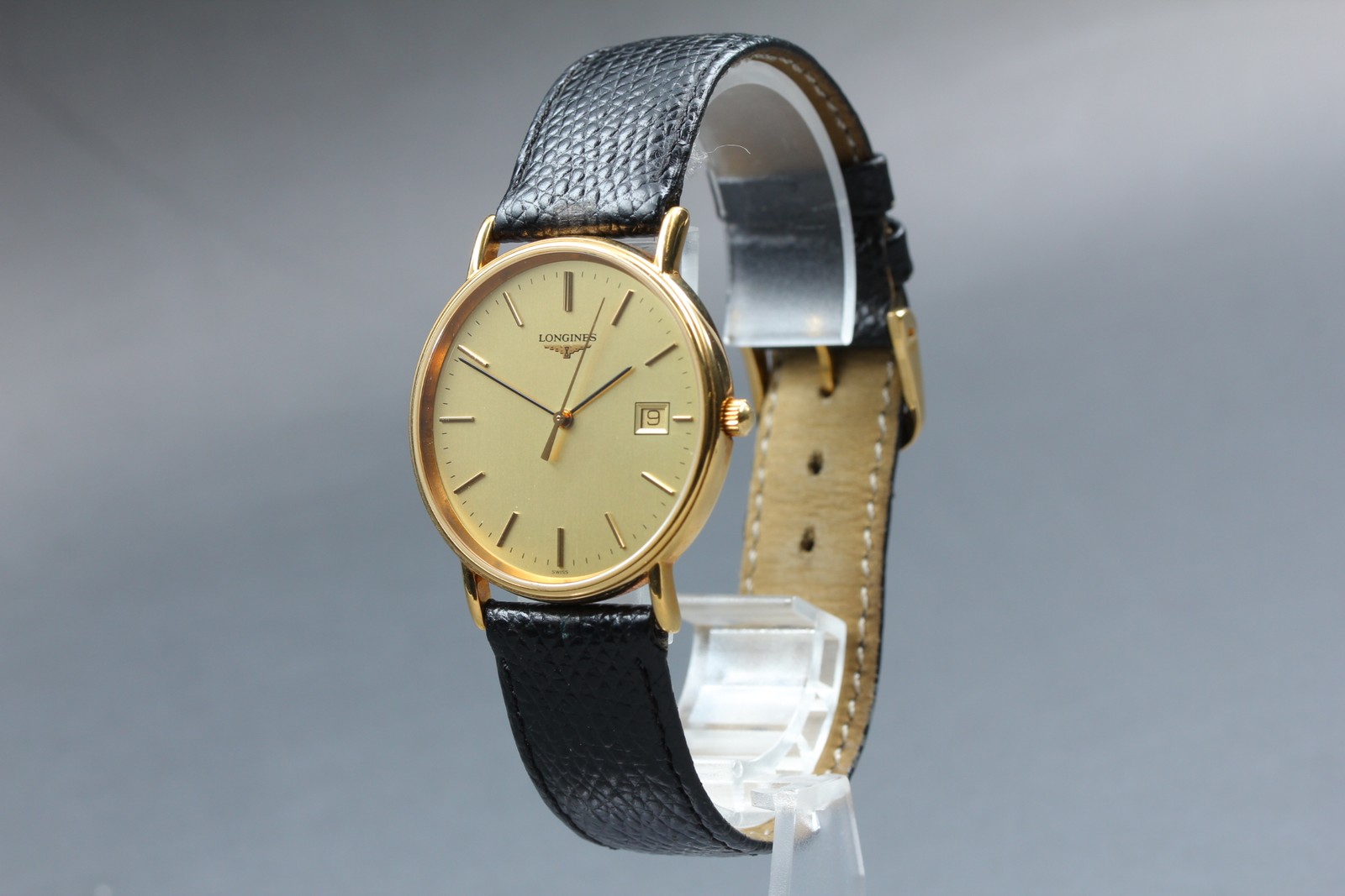 LONGINES Grand Classic L4.636.2 Gold Dial Date 33mm Quartz Men’s Watch Round
