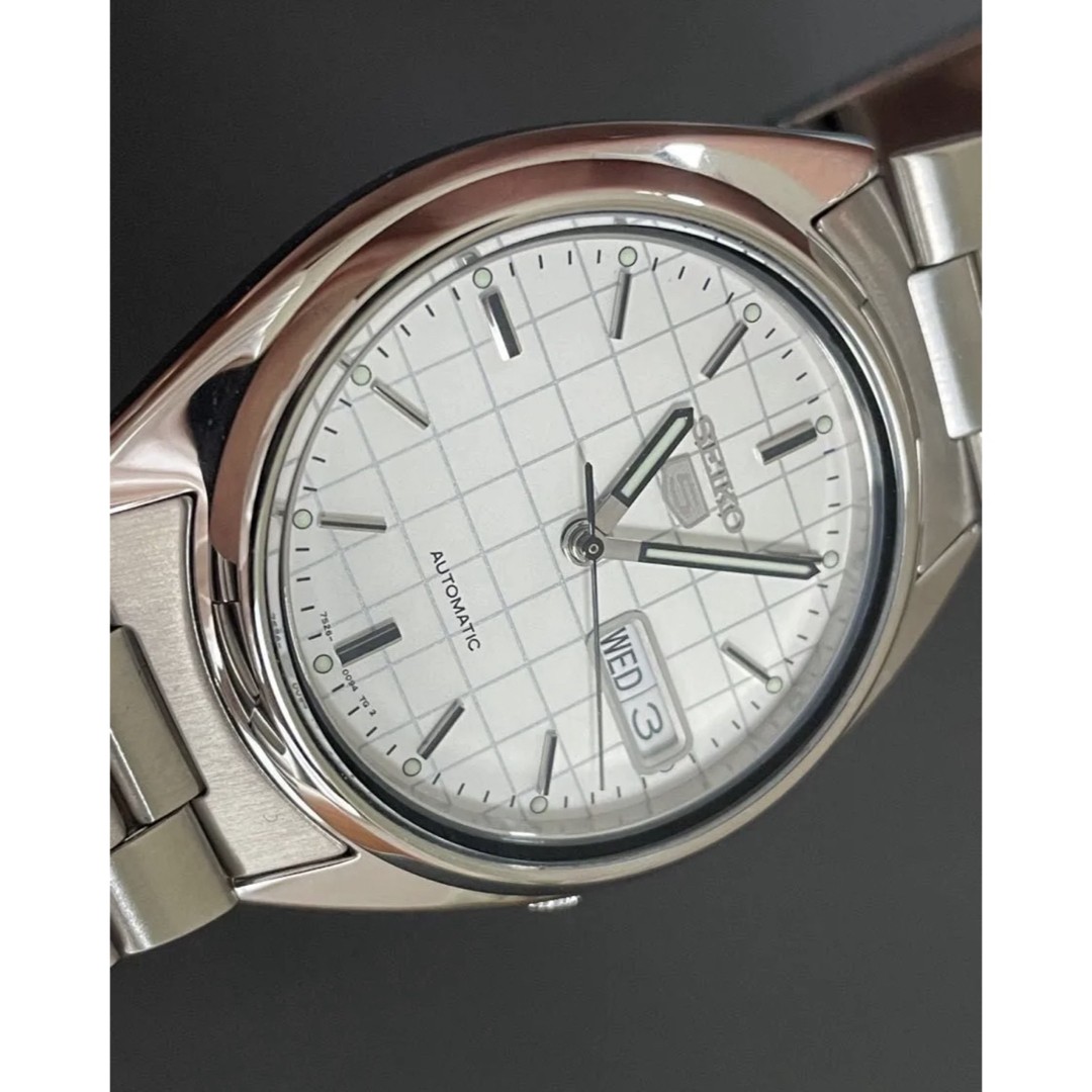 SEIKO 5 SNXF05 Automatic Mens Watch Day Date Stainless Steel Japan